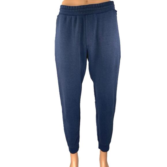 Uniqlo Men's Blue Tapered Leg Elastic Waist Active Trousers Jogger Pants Size M - Picture 1 of 4